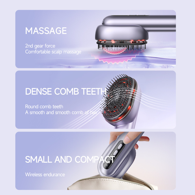 Nexero Glow Pro 3-in-1 Beauty Kit — LED Face Mask, Hair Comb & Watermelon Niacinamide Serum.